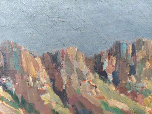 AMAZING!! Signed antique oil on canvas of Hout Bay 610 x 460mm Wow!!