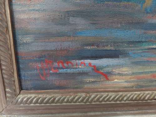 AMAZING!! Signed antique oil on canvas of Hout Bay 610 x 460mm Wow!!