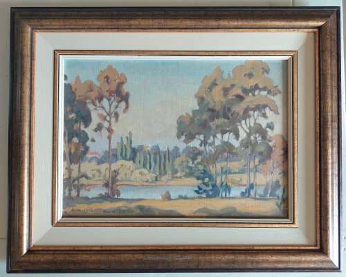 Rare!! Large Erich Mayer oil on card dated 1936,  350 x 280mm Value R18500