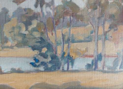 Rare!! Large Erich Mayer oil on card dated 1936,  350 x 280mm Value R18500