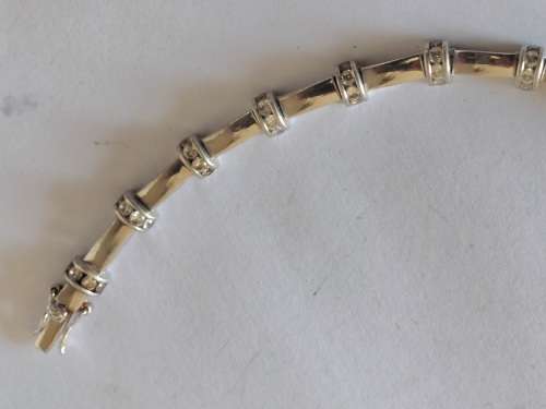 Magnificent sterling silver cz tennis bracelet 17,9g wow