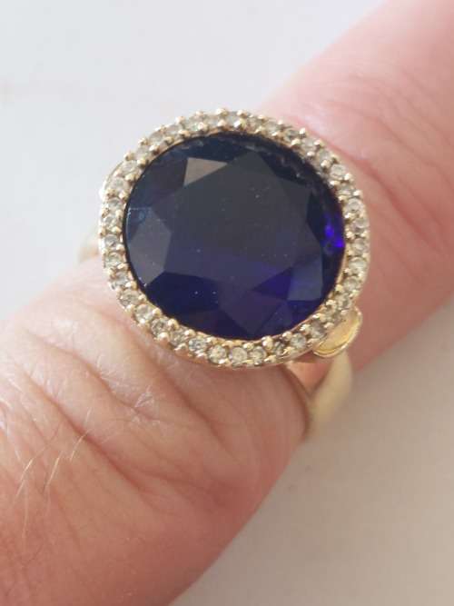 Beautiful good plated solid sterling silver & cz ring by Joveli 6,8g wow!!