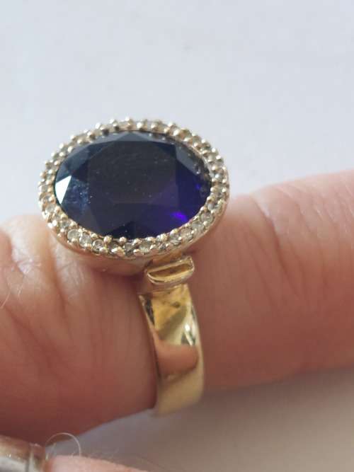 Beautiful good plated solid sterling silver & cz ring by Joveli 6,8g wow!!