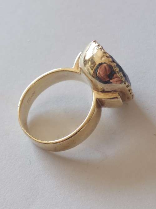 Beautiful good plated solid sterling silver & cz ring by Joveli 6,8g wow!!