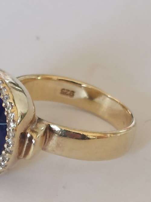 Beautiful good plated solid sterling silver & cz ring by Joveli 6,8g wow!!