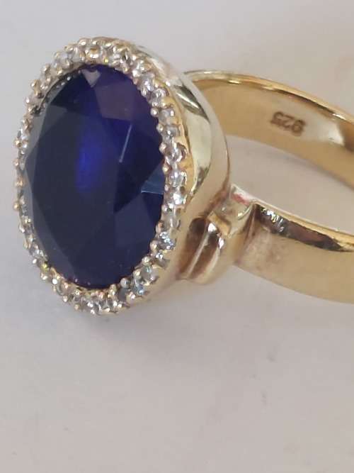 Beautiful good plated solid sterling silver & cz ring by Joveli 6,8g wow!!