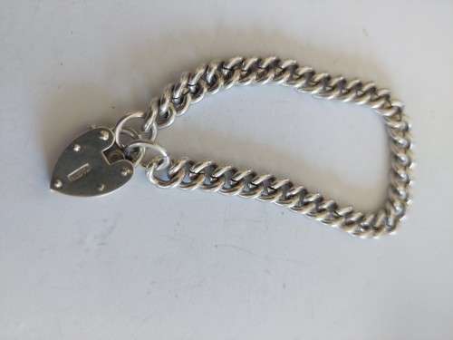 Wow!! Amazing vintage sterling silver charm bracelet with padlock 30,2g