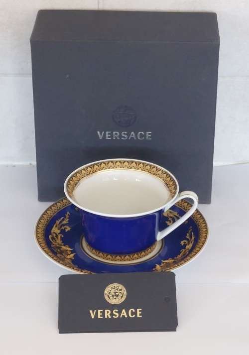 Wow!! MINT in box + cert Versace blue Medusa duo Value R5000 Wow!!