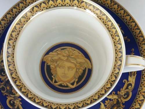 Wow!! MINT in box + cert Versace blue Medusa duo Value R5000 Wow!!