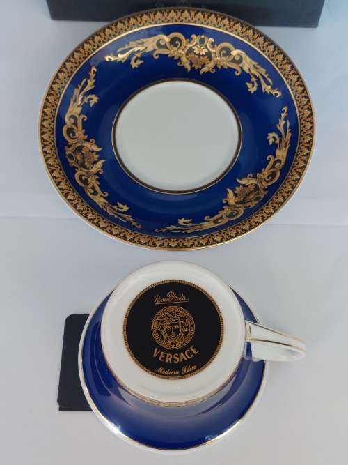 Wow!! MINT in box + cert Versace blue Medusa duo Value R5000 Wow!!