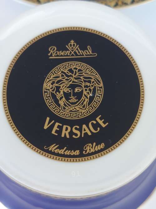 Wow!! MINT in box + cert Versace blue Medusa duo Value R5000 Wow!!