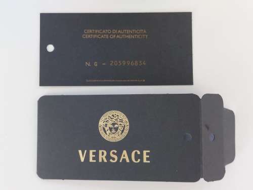 Wow!! MINT in box + cert Versace blue Medusa duo Value R5000 Wow!!
