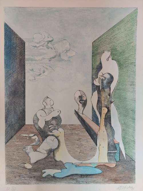 Rare!! Roland Bugnon 1974 coloured etching 2/4 Value R3500