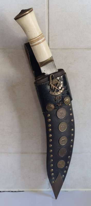 Large vintage Nepal Gurkha bone handle Kukri amazing piece Value R2500