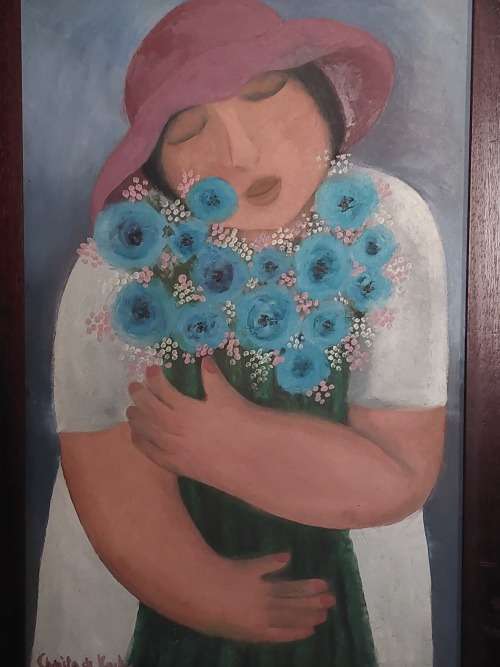 Stunning Christa de Kock acrylic on board 600 x 400mm Value R2500