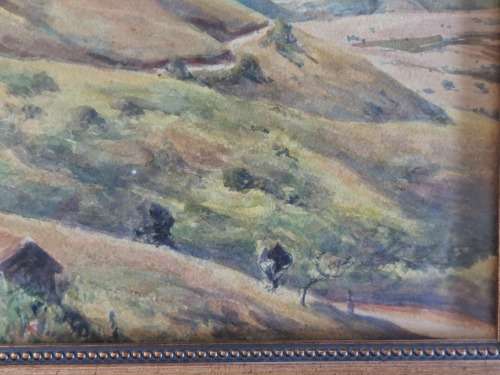 Rare!! Mabel Withers watercolour of huts in a landscape 370 x 260 Value R1500