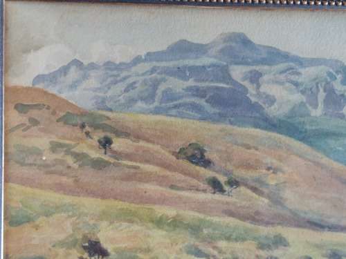Rare!! Mabel Withers watercolour of huts in a landscape 370 x 260 Value R1500
