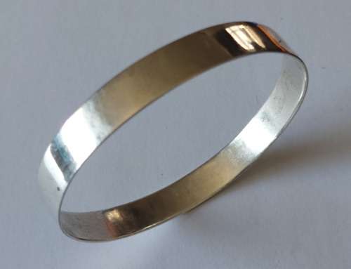 Thick quality vintage 10mm sterling silver bangle 19,2g wow!!