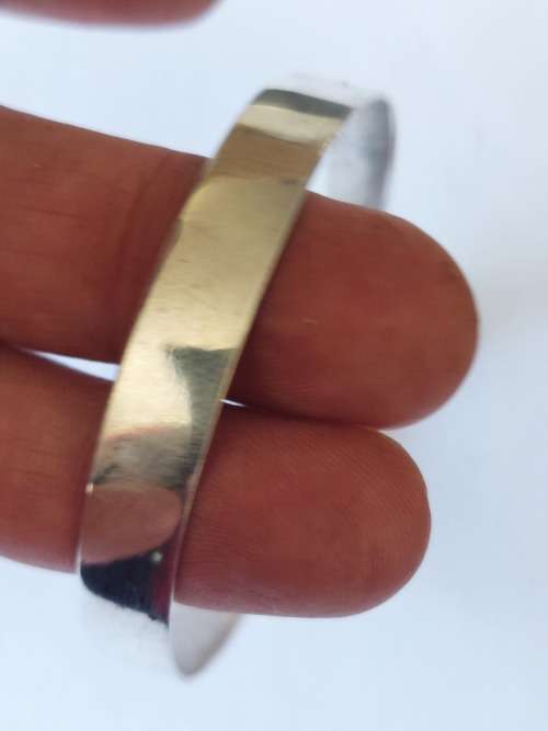 Thick quality vintage 10mm sterling silver bangle 19,2g wow!!