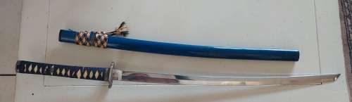 Amazing!! Vintage Marto Toledo blue katana sword Value R4500