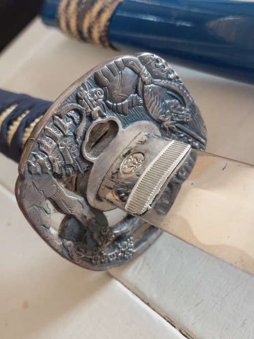 Amazing!! Vintage Marto Toledo blue katana sword Value R4500
