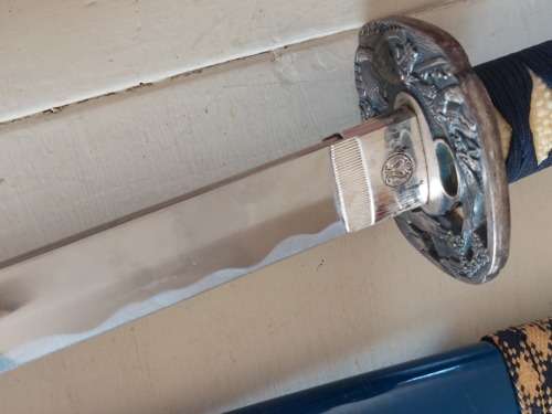 Amazing!! Vintage Marto Toledo blue katana sword Value R4500