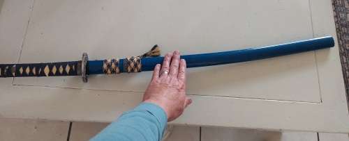 Amazing!! Vintage Marto Toledo blue katana sword Value R4500