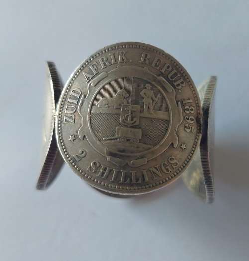 Rare!! Boer war P.O.W kruger 2 shilling silver coin napkin ring 45g Value R3500