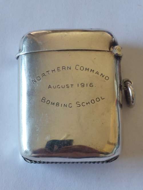 Rare!! WW1,  1915 Chester silver Northern Command bombing school value R2500