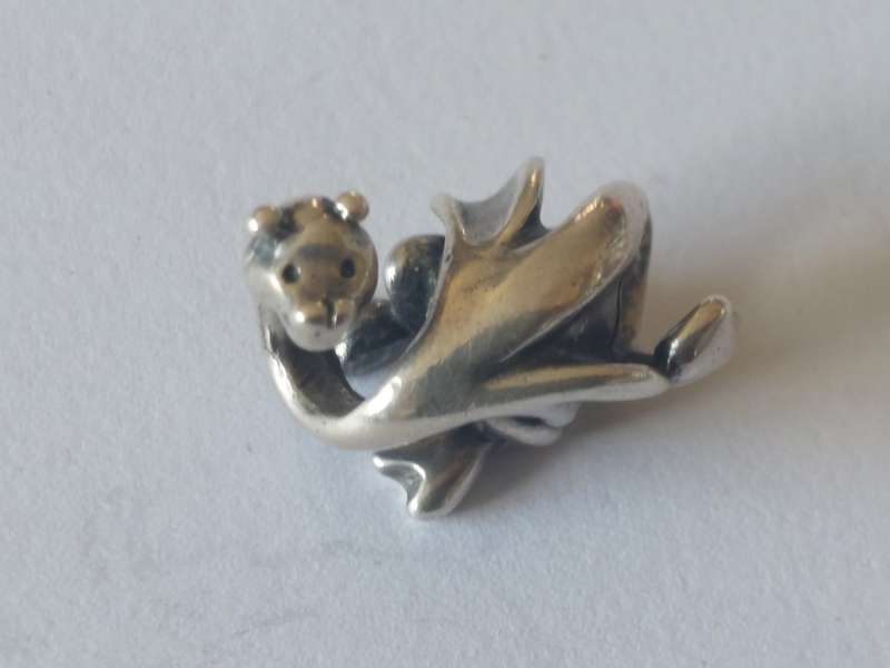 Rare!! Large Trollbeads sterling silver dragon charm Value R1250