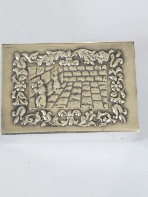 Amazing Vintage Judaica sterling silver match box holder 16,5g