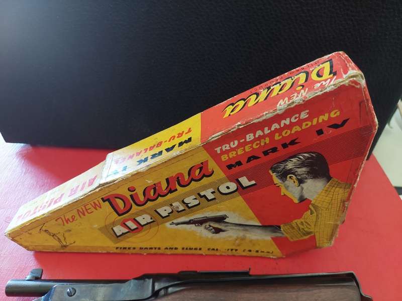 Rare vintage 1960`s Diana mark iv air pistol with box 100% working