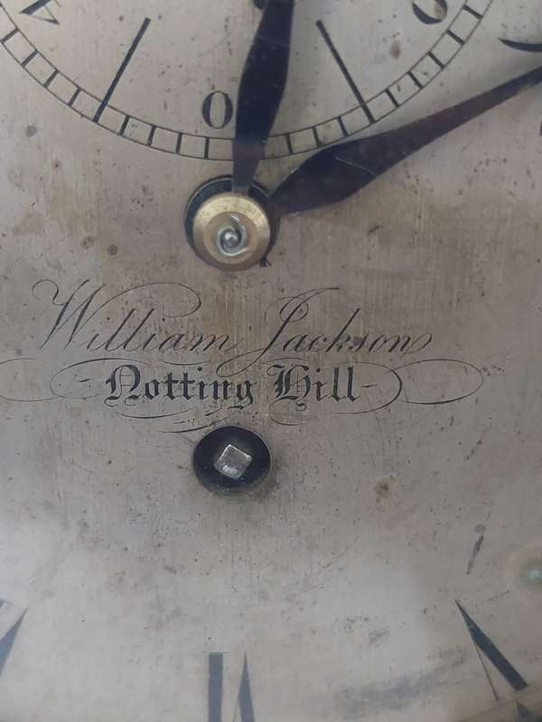 Rare!! Georgian William Jackson mahogany fusee clock circa 1810  Value R7500
