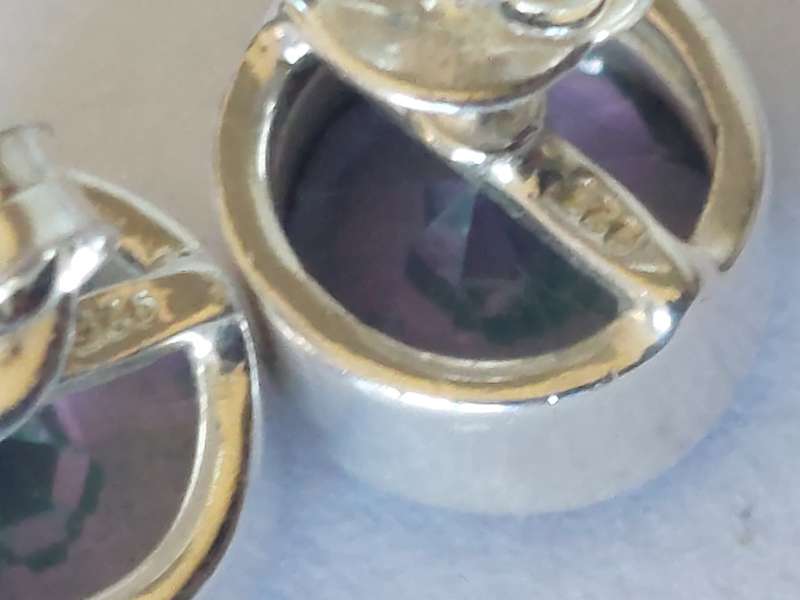 Stunning!! Large Sterling silver Mystic Topaz earrings 3,7g wow!!