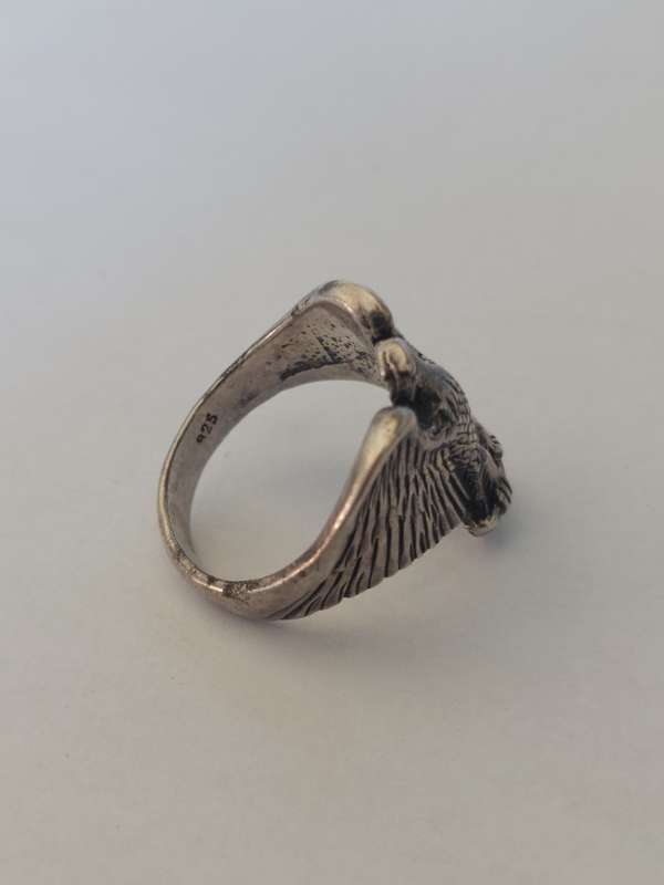 Amazing!! Vintage Sterling silver eagle ring 8,8g WOW!!