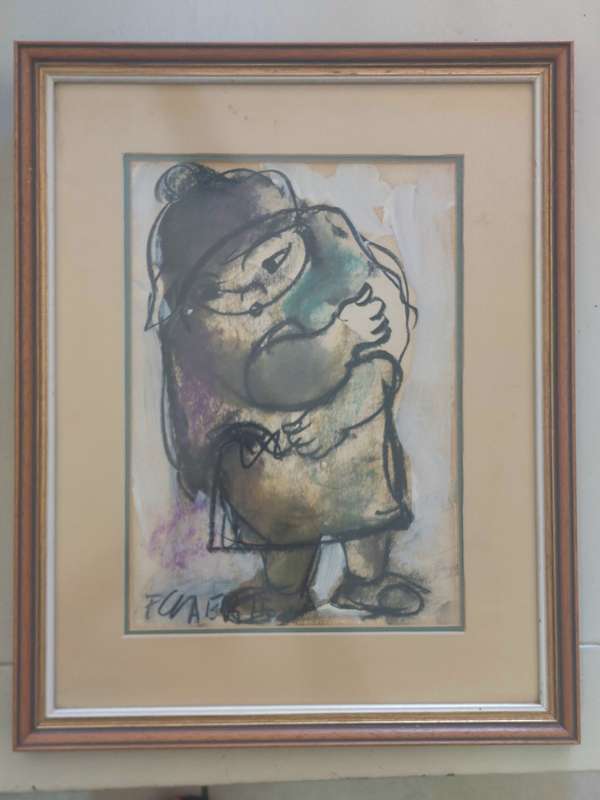 Amazing 1980`s Claerhout oil mixed media 305 x 220mm Value R4500