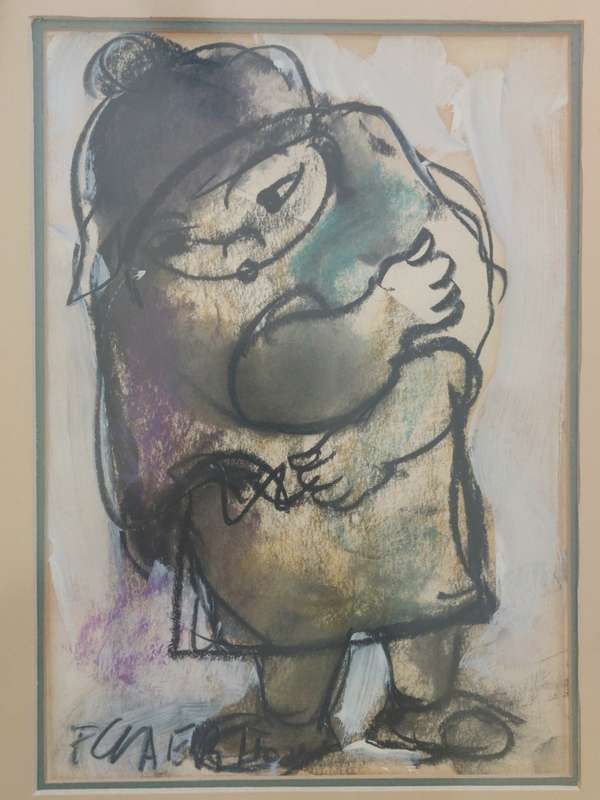 Amazing 1980`s Claerhout oil mixed media 305 x 220mm Value R4500