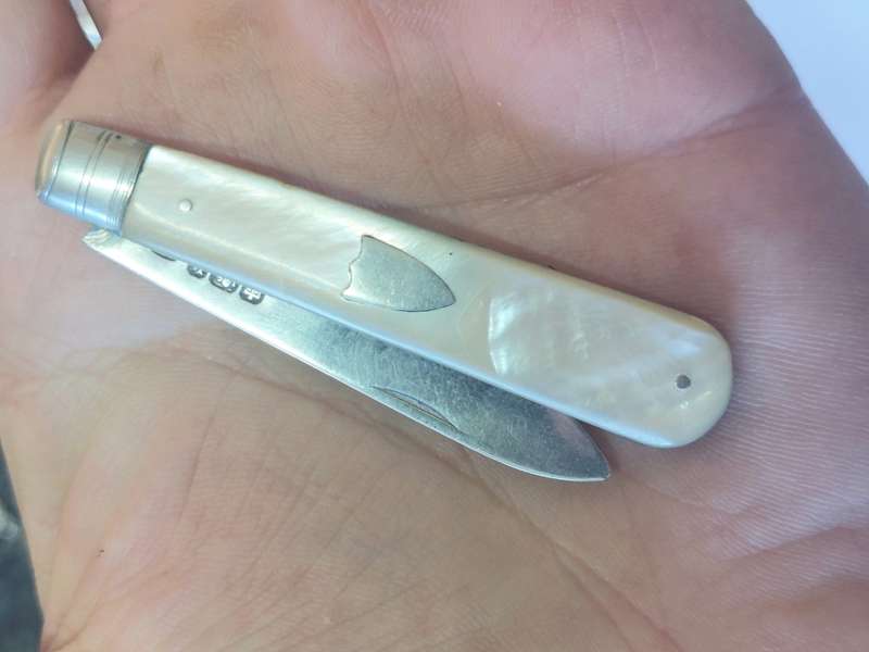 Wow!! 1900 Sheffield silver pocket knife 20,8g  Wow!!