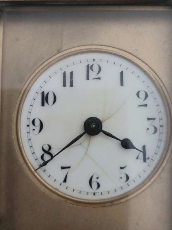 Lovely antique French brass carriage clock circa 1900