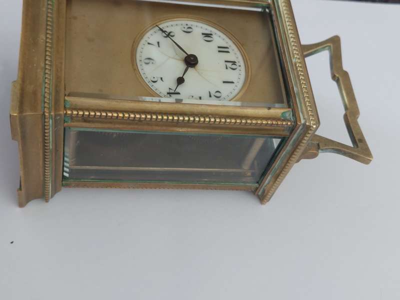 Lovely antique French brass carriage clock circa 1900