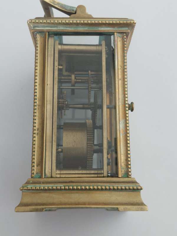 Lovely antique French brass carriage clock circa 1900