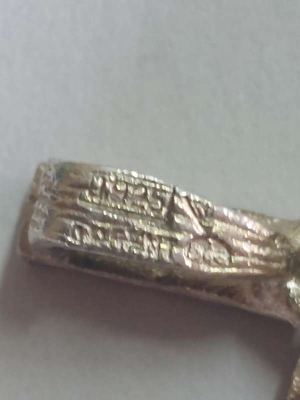 Rare!! Large vintage Finland brutalist sterling silver coral pendant 17,6g Value R3500