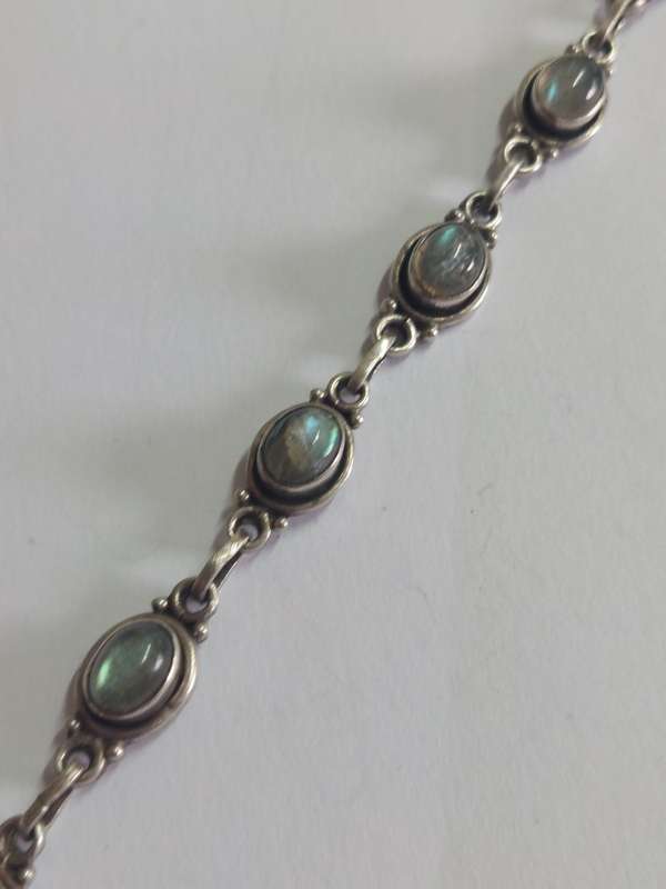 Beautiful sterling silver labradorite bracelet 15,1g