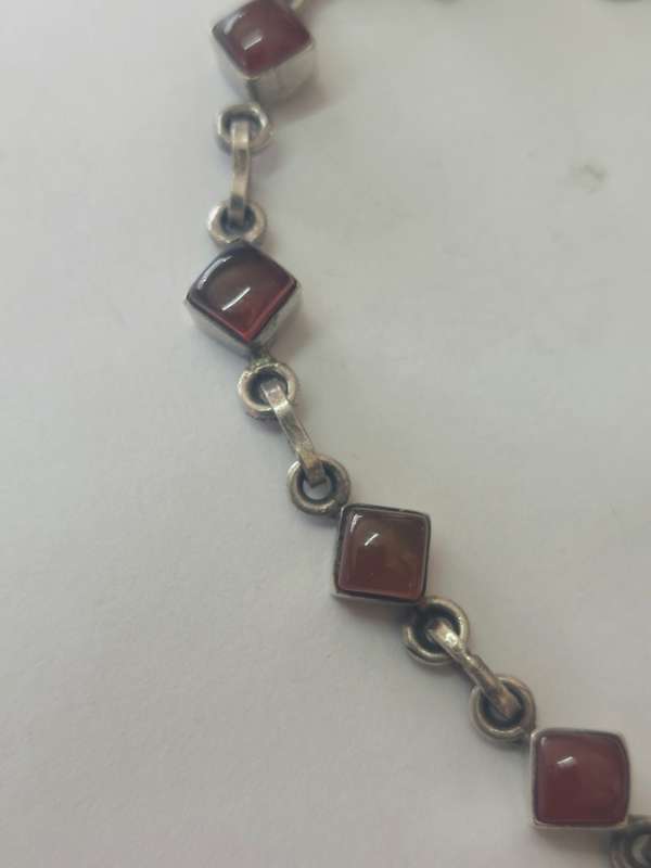 Amazing sterling silver carnelian bracelet 11,6g WOW!!
