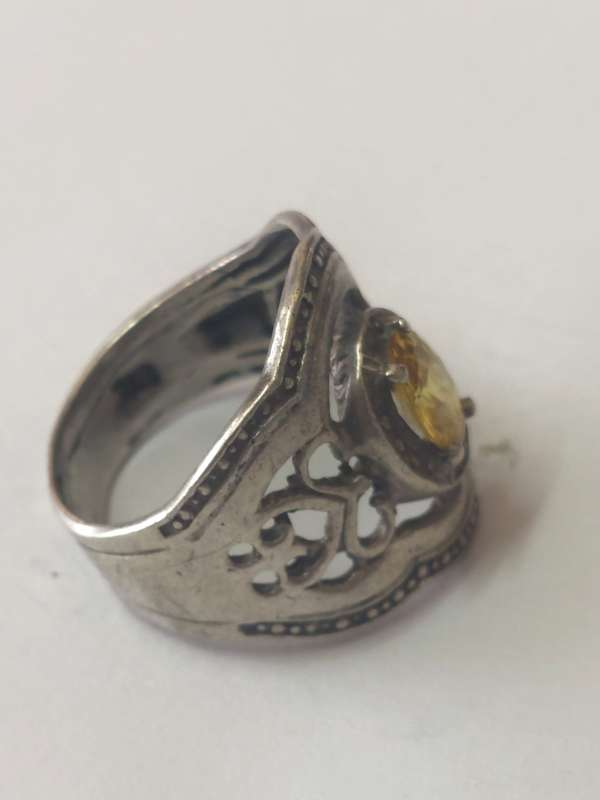 Gorgeous vintage sterling silver citrine ring 5,0g