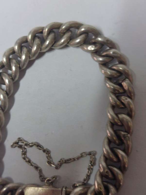 Gorgeous antique 800 silver clip bracelet circa 1910,   12,4g