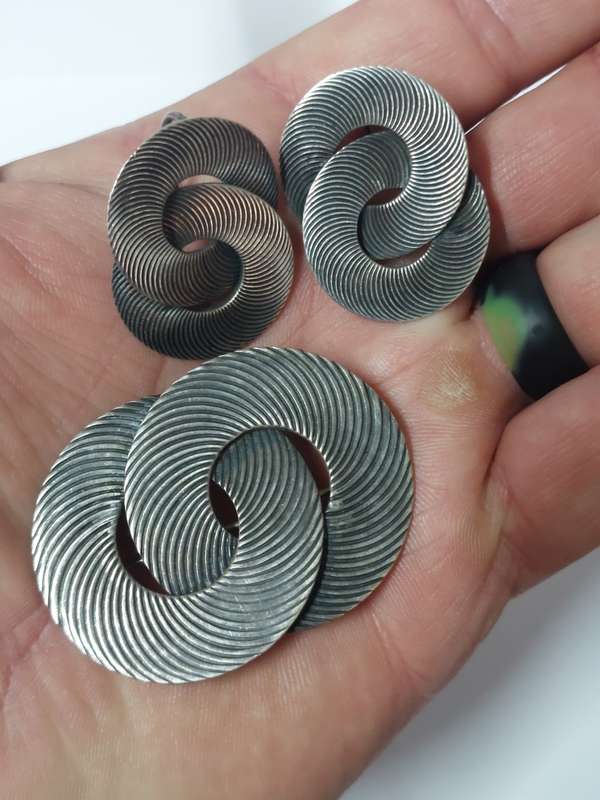 Rare!! Vintage Candida sterling silver brooch & earrings set 27,1g value R2500