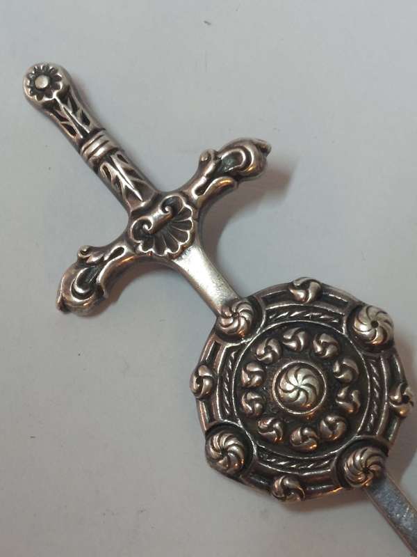 Large Scottish 1947 Glascow silver kilt brooch 19,7g wow!!