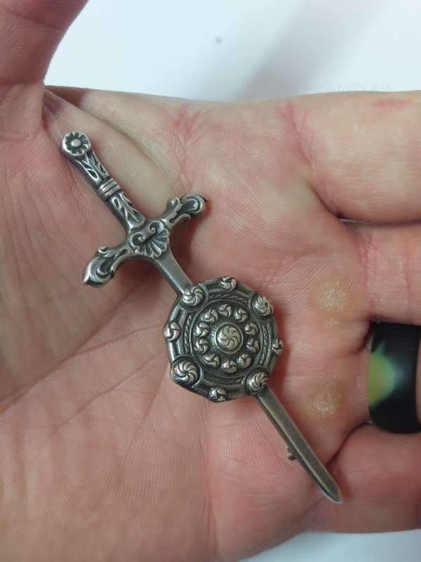 Large Scottish 1947 Glascow silver kilt brooch 19,7g wow!!