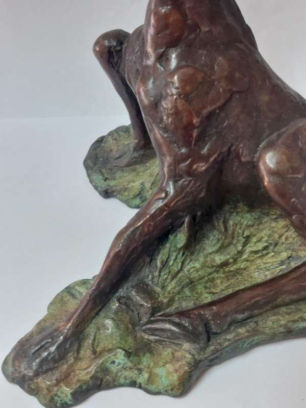 Amazing Guy Shover giraffe solid bronze sculpture Value R5500